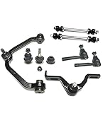 PartsW 8 Piece Suspension Kit for Ford Mazda & Mercury Front Left & Right Upper Control Arm Outer Tie Rods Sway Bar lower Ball Joints/HEAVY DUTY For 2-Piece Design w/Torsion Bar Suspension ONLY