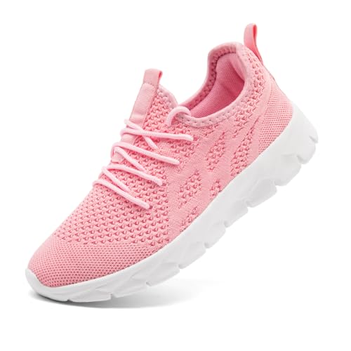ZDFQLGV Chaussures de Sport Femme Respirant Légère de la Mode de Marche Fitness Running Tennis Outdoor Gym Jogging Sneakers Rose EU 38