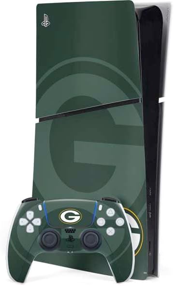 Skinit Decal Gaming Skin Compatible with PS5 Slim Digital Edition Bundle - Officially Licensed NFL Green Bay Packers Large Logo Design