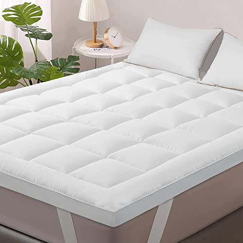 Image of 1200GSM Hollow Fibre Mattress Padding /Topper White for Twin Bed-48 Inch X 75 Inch