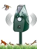 Repelente para Gatos, Solar Ultrasónico Repelente para Gatos Jardin Repelente de Animales con Sensor IR de Frecuencia LED para Gatos, Ratones,Perros, Zorros, Pájaros