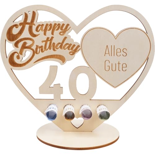 packra Geldgeschenk Geburtstag Herzform, 40 Geldgeschenke Geburtstag Holz-Schild Gästebuch, 40. Geburtstag Geschenk mit Happy Birthday Kuchen, Personalisierbares Geschenk Geburtstag Deko packra Geldgeschenk Geburtstag Herzform, 40 Geldgeschenke Geburtstag Holz-Schild Gästebuch, 40. Geburtstag Geschenk mit Happy Birthday Kuchen, Personalisierbares Geschenk Geburtstag Deko