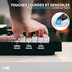 MAX KB6 Clavier électronique pour musicien confirmé, Piano 88 touches, Touches semi-lourdes, Fonction d’enregistrement… - Les Beatles, Paul McCartney, John Lennon, RIngo Starr, George Harrison MAX KB6 Clavier électronique pour musicien confirmé, Piano 88 touches, Touches semi-lourdes, Fonction d'enregistrement… – Image 4