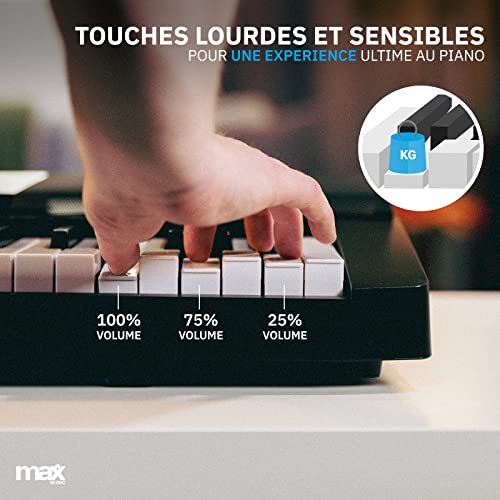 MAX KB6 Clavier électronique pour musicien confirmé, Piano 88 touches, Touches semi-lourdes, Fonction d’enregistrement… - Les Beatles, Paul McCartney, John Lennon, RIngo Starr, George Harrison MAX KB6 Clavier électronique pour musicien confirmé, Piano 88 touches, Touches semi-lourdes, Fonction d'enregistrement… – Image 5