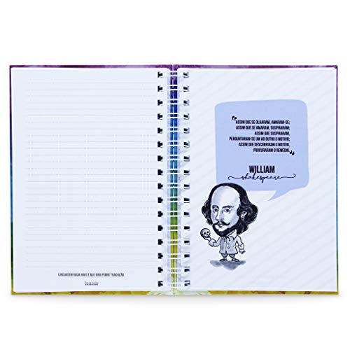 Caderno Borboletas Capa Dura e Toque Aveludado 125 folhas