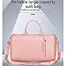 Trendfetchus Foldable Travel Bag, Travel Convertible Carry On Garment Bag with Shoe Pouch & Detachable Shoulder Strap, Waterproof Fashion Luggage(White)