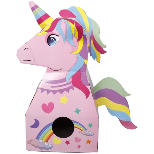Abaodam Juguete de Cartón para Diseño de Unicornio Ligero y Resistente para Rol y Manualidades DIY Fiestas y Eventos Escolares
