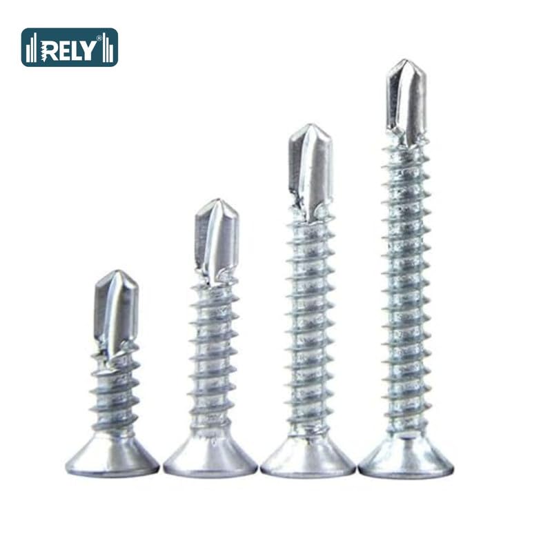 Image of Rely⇒VP INDUSTRIES (Pcs-50) No.6x13 mm CSK Phillips Head SDS Screw - Self-Tapping, Ideal for Wood to Metal Applications