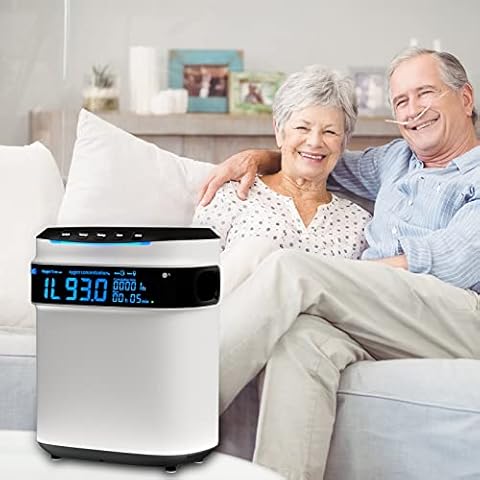Portable Oxygen Concentrator with 30%-93% Purity 1-7L/min Flow Adjustable Intelligent Oxygen Machine for Home and Travel, Timing Function and Wireless Remote Control, Local delivery 3-5 Days Cover