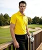 JACKETOWN Men Polo Shirt Short Sleeve Breathable Tennis Shirt Summer Tshirts Men Button Front Polo Shirts for Men Adult Casual Sport Shirt Basic Regular-Fit Golf Shirt(Yellow-3XL) #2
