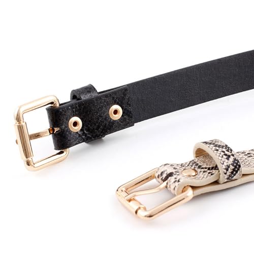Women Men Waist Strap Retro Buckle Snake Pattern PU-leather Belt All-match Coat Ladies Wide Formal Waistband4