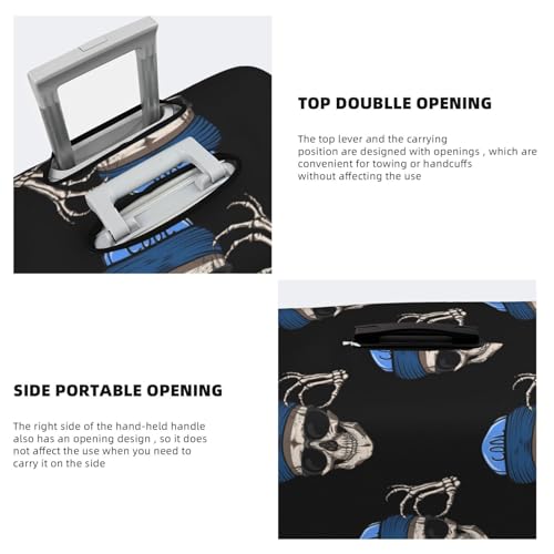 Travel Luggage Covers - halloween cool skull Elasticity Suitcase Covers Protector for Luggage 18-32 Inch4