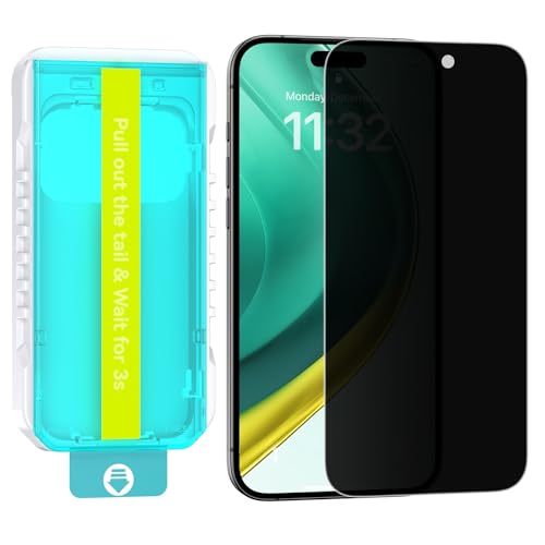 Mothca 3 Stück Blickschutz für iPhone 17 Pro/iPhone 17 23 Sichtschutz Schutzfolie 9H Härte für Panzerglas Anti Spy Folie inkl. Montagerahmen Blasenfrei