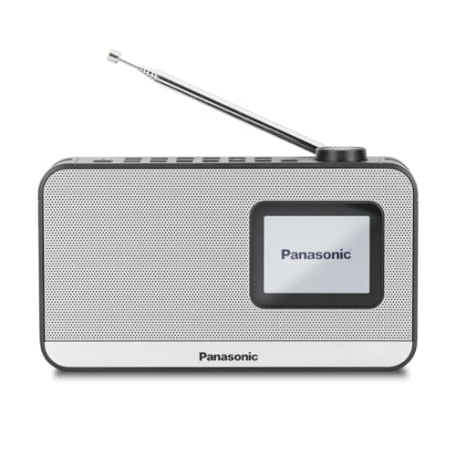 Panasonic RF-D15EG-K Tragbares DAB+/FM Digitalradio mit Bluetooth, 2,4 Zoll TFT LCD-Display, 3W 5cm Lautsprecher, Schlaf-, Wecker- und Uhrfunktion, Schwarz