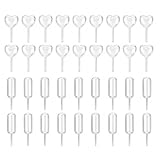 Bamyli 100Pcs Pipette Plastique Cuisine, 2 Formes, 4ml Pipette Sauce...