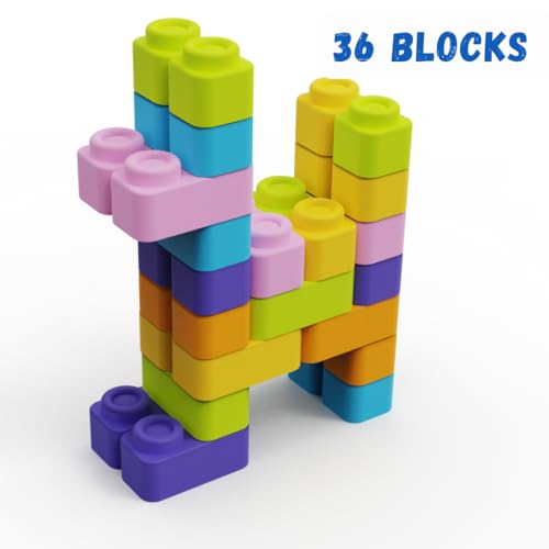 Image of Zephyr Learning Steps - Infant Blocks-4, Montessori Toys for Babies, Early Development, Soft Building Blocks, Block Sets, Colors and Counting, Premium Blocks, Stack Toy, Toddler Block Toys, 36 Pieces