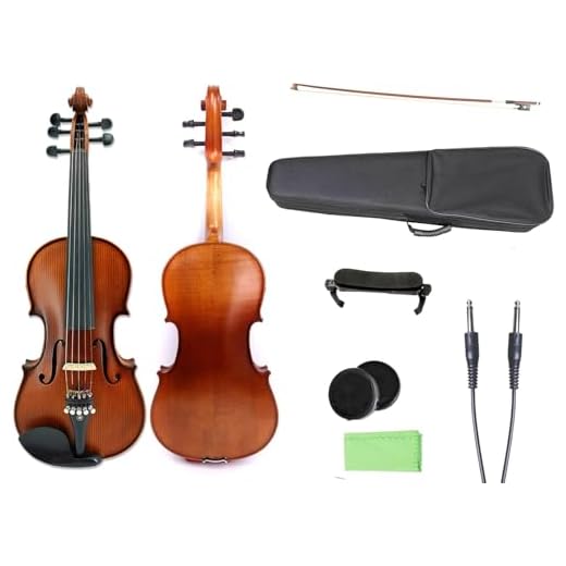 Yinfente 4/4 violin 5 string Electric violin Full size Maple Spruce wood Big jack Ebony wood Violin parts Sweet Sound