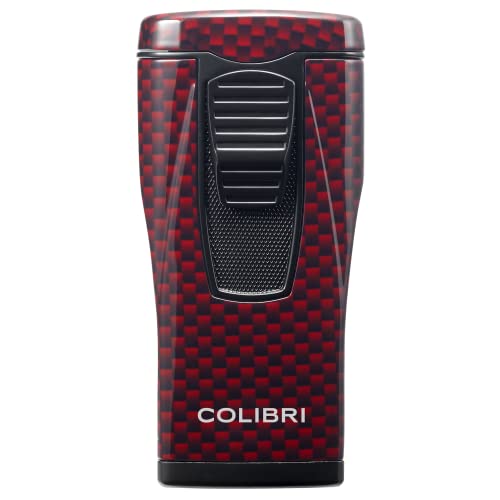 Colibri Monaco Triple Flame Lighter - Red Carbon Fiber Print #TOP20