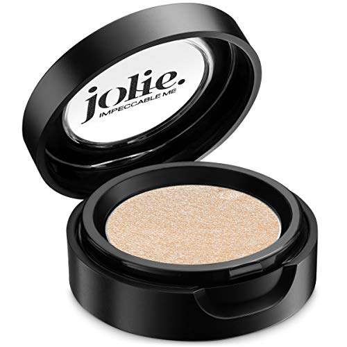 Jolie Cosmetics Powder Pressed Metallic Eyeshadows - Cruelty Free, Vegan, Single Pan Eyeshadow 1.48g Base Neutrals (Prosecco)
