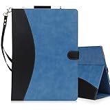 iPad Pro 12.9 Case (Compatible with 2017 and 2015 Model) - FYY (with Long Apple Pencile Holder and Auto Sleep Wake Function) Premium Leather Case for Apple iPad Pro 12.9 (Both 2017 and 2015)- Navy