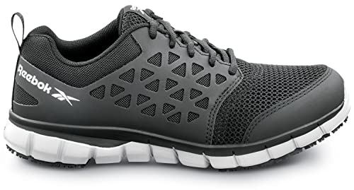Reebok Women's Black/Grey Sublite Cushion Work MaxTrax Soft Toe Athletic (9.0 W)