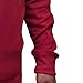 Men Waffle Thermal Henley Shirt Fashion 3-Button Long Sleeve Shirts Casual Pullover Athletic Tee Shirts (X-Large,Red)