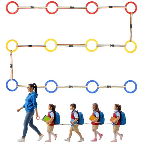 Cordes de marche préscolaires en textile doux lavable avec boucle robuste