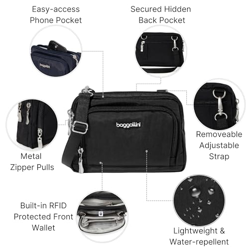 Image of Baggallini Triple Zip with Front Wallet /Trifecta RFID Wallet Crossbody