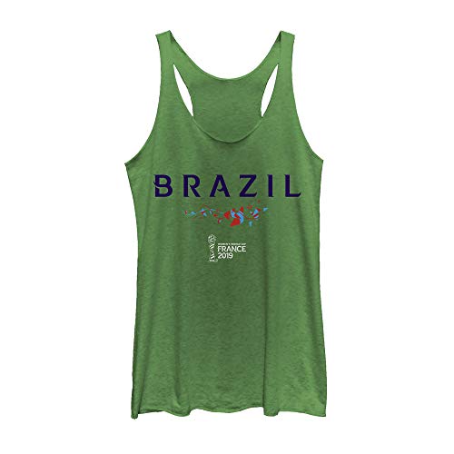 Fifth Sun camiseta sin mangas con espalda cruzada para mujer con licencia oficial de Brasil Junior. - Verde - Small