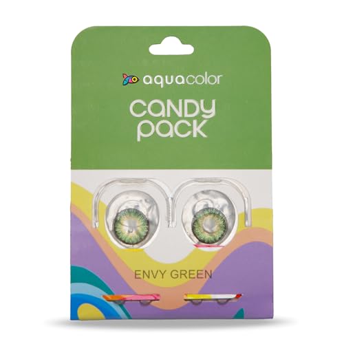 Image of Aqua Color Envy Green Candy Pack - 0 PowerDailies (2 Lens /Box)