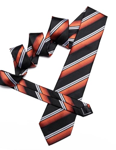 Image of Barry.Wang Mens Tie Set Plaid Check Neckties Formal Business Wedding Luxury Pocket Square Cufflinks