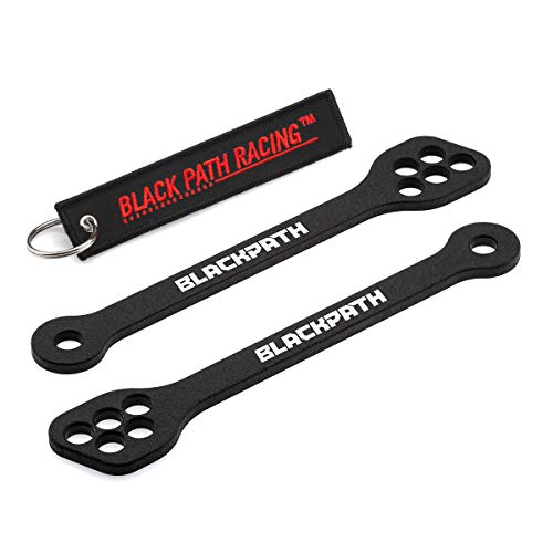 BlackPath - Fits Suzuki + Kawasaki Adjustable 1-4 Inch Rear Lowering Links GS 500 + GSF 600 Bandit + Ninja ZX-6R + Ninja ZX-7R + Ninja ZX-9R + Ninja ZX-10R + Ninja ZX-12R (Black) Steel