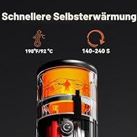 CERA+ Selbstaufheizende Tragbare Espressomaschine,Bis 8 Tassen Pro Ladung & 20 Bar,3 * 4500mAh,CERApresso Funktioniert NS Kapseln & Gemahlenem,Elektrische Kaffeemaschine Camping,Büro & Auto – Ansicht 5