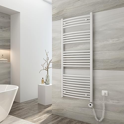 ZOYI Elektrischer Handtuchheizkörper Mit 180° Drehung - Badheizkörper 220V, 140W In Weiß