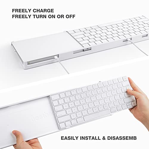 Image of Stand Compatible with Apple Magic Keyboard (MLA22LL /A, MK2A3LL /A, MK293LL /A, MJ2R2LL /A, MK2D3AM /A) and Apple Magic Trackpad: Left /Right Handed Use, Wireless, Tabletop, Integrated, 1 Count