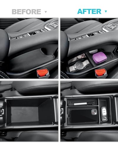Image of CDEFG 2Pcs for 2023 2024 2025 2026 2027 HR-V Center Console Organizer Tray | for 2023-2026 2027 Honda HRV HR-V Accessories Middle & Lower Console Tray Storage Box Floor Tray Sunglasses Holder