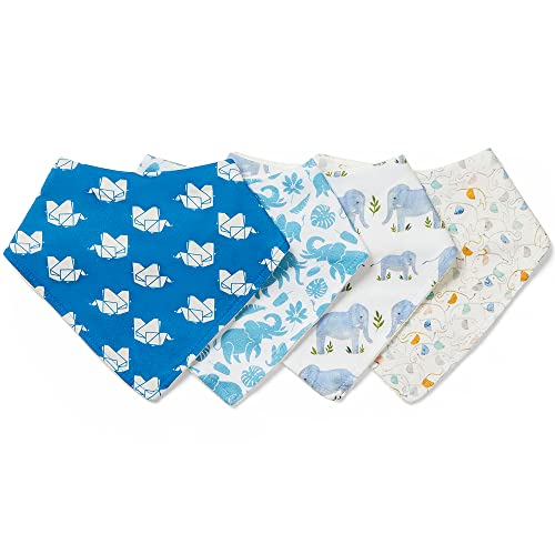 Image of TotAha Premium Bamboo Bandana Drooling Bibs Super Absorbent Teething Drool Bib With Waterproof Lining for Modern Boy Girl