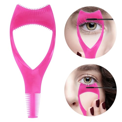 Sibba 3Pcs Mascara Shield Guard, Lashes Buddy, Silicone Upper and Lower Mascara Applicator Lash Guard, False Eyelashes Applicator, Reusable Eye Makeup Tool for Women and Girls (Pink) - Image 4