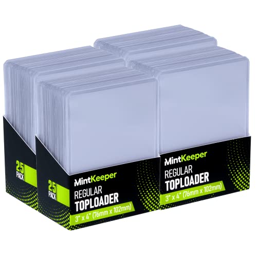 MintKeeper Top loaders Clear Hard Card 35pt Sleeves Compatible with Pokemon Sports and MTG Toploaders (100 Pack)