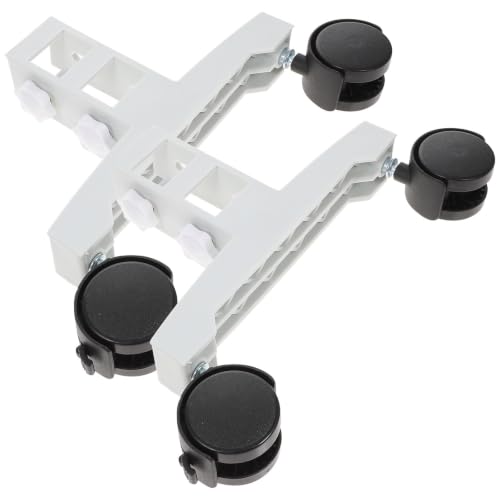 Pieds pour radiateurs infrarouges blancs en nylon et fer avec roues pivotantes x2