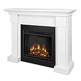 Real Flame White Hillcrest Electric Fireplace, Medium