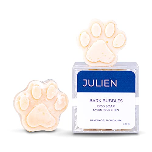 Bark Bubbles Dog Soap by JULIEN 5 Paw Shaped Dog Soaps