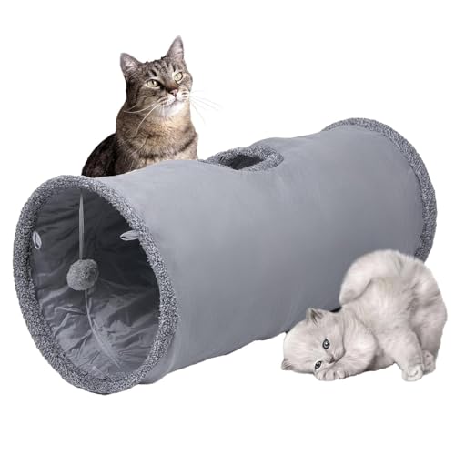 Didabotak 猫 トンネル 猫 おもちゃ うさぎ トンネル 折りたたみ 頑丈 丈夫 スエード製 一人遊び 運動不足解消 キャットトイ ペット玩具 屋内と屋外のゲームや演習のため (グレー) Didabotak 猫 トンネル 猫 おもちゃ うさぎ トンネル 折りたたみ 頑丈 丈夫 スエード製 一人遊び 運動不足解消 キャットトイ ペット玩具 屋内と屋外のゲームや演習のため (グレー)