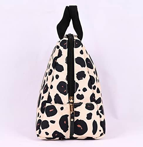 ITAVL Insulated Lunch Bag for Adults/Women/Girls, Portable Soft Cooler Bag,Reusable Lunch Tote Bag for Work/School/Picnic, 8 Cans (Leopard Print)