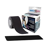 MUSCLE FIX Kinesiology Recovery Sports Athletic Injury Therapeutic Support Precut Strips Tape Roll (20 Strips 10 in X 2 In / 25 cm x 5 cm)