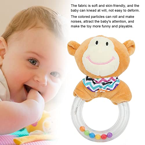 Brinquedo de Pelúcia de Tecido Macio Sino de Mão Brinquedo bebê (chocalho de mão de macaco cachecol)