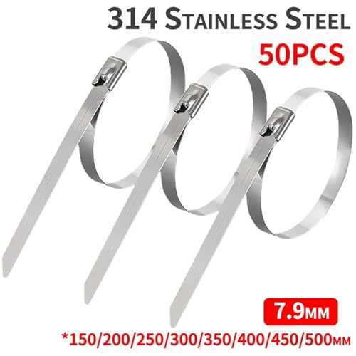 Collier de serrage en acier inoxydable et attaches de câble 7.9x250mm - 4