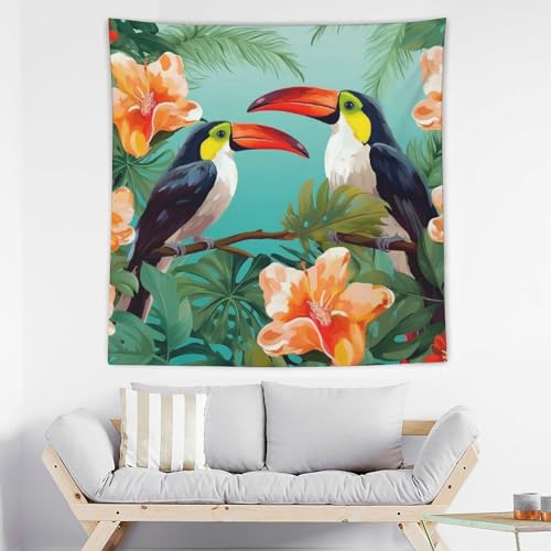 Couverture murale fleurs tapisserie esthétique pour cacher un mur