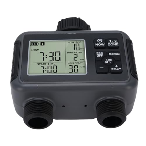 Minuterie d'arrosage programmable Irfora à double sortie étanche pour jardin - 4