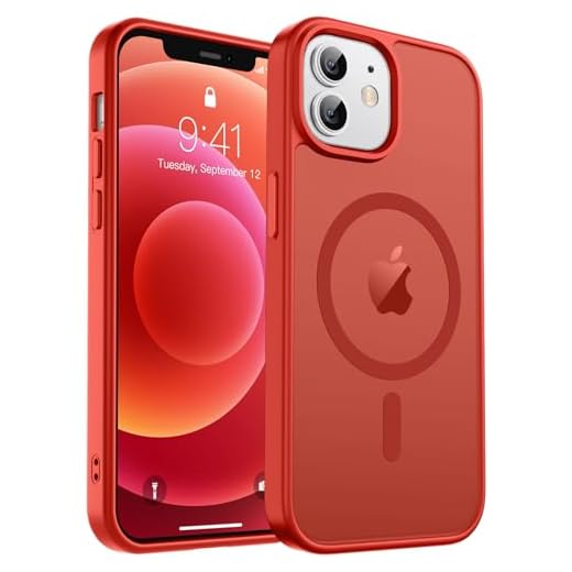 zapica Magnetic for iPhone 12 Case & iPhone 12 Pro Case, Red